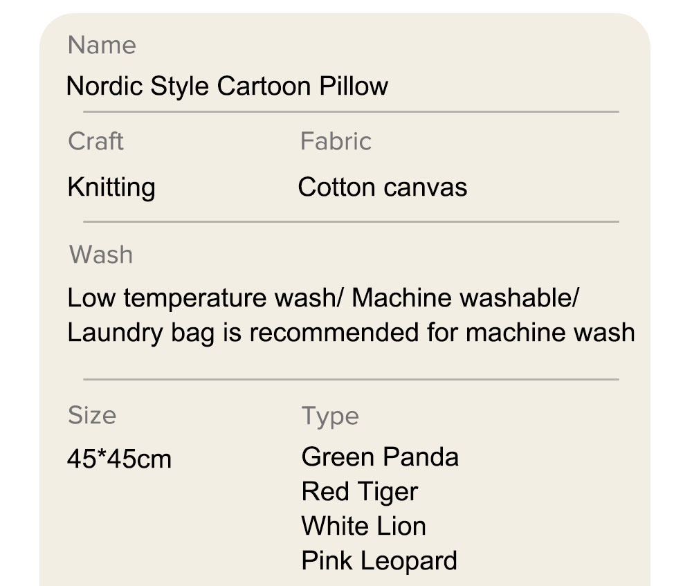 Nordic Style Cartoon Pillow-8